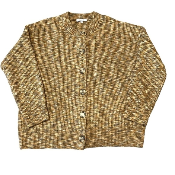 Madewell Space-Dyed Winstead Cardigan Sweater. Brown Camel. Size M #817 - Picture 5 of 8